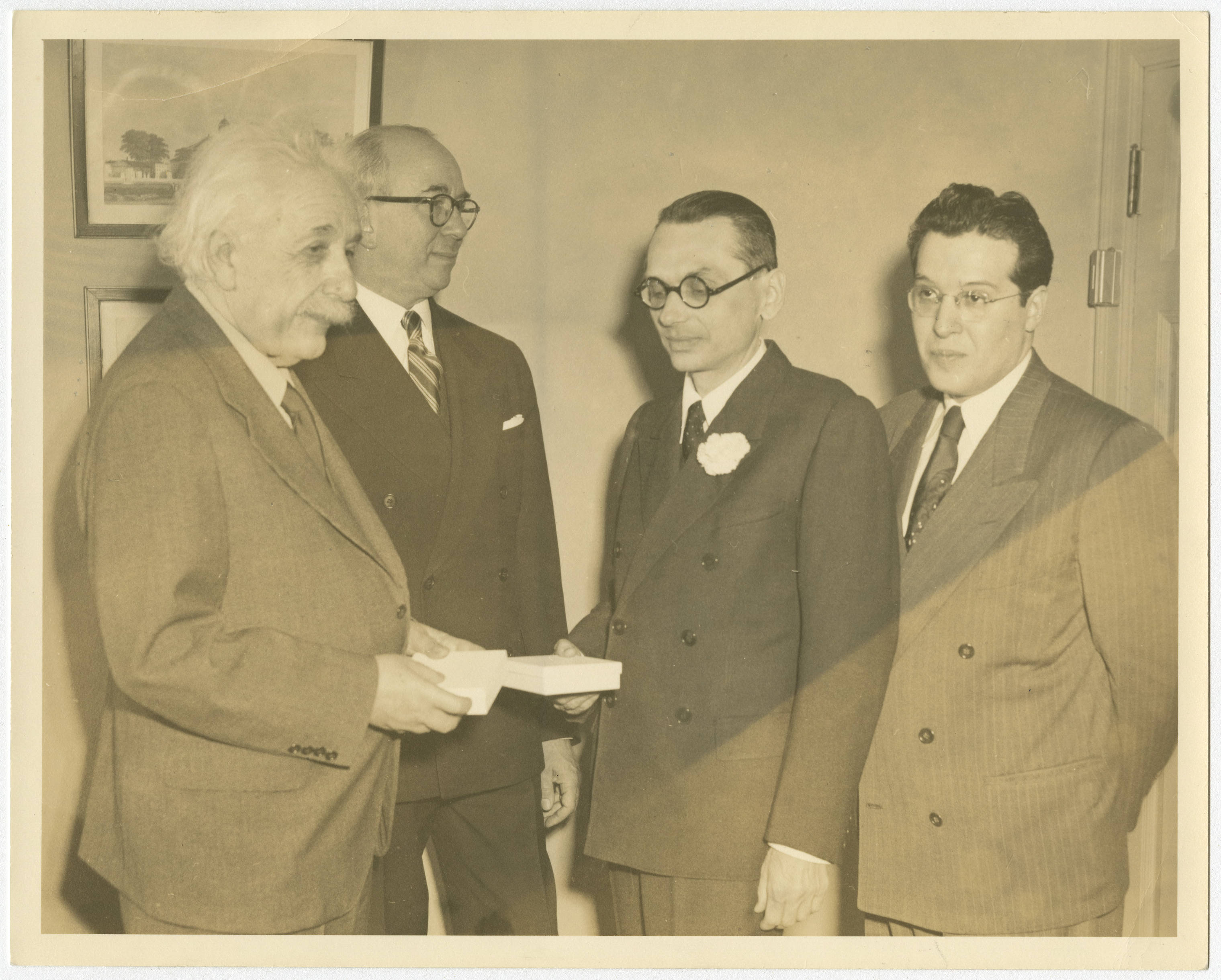 Albert Einstein Presents Albert Einstein Prize To Kurt Gödel And Julian ...